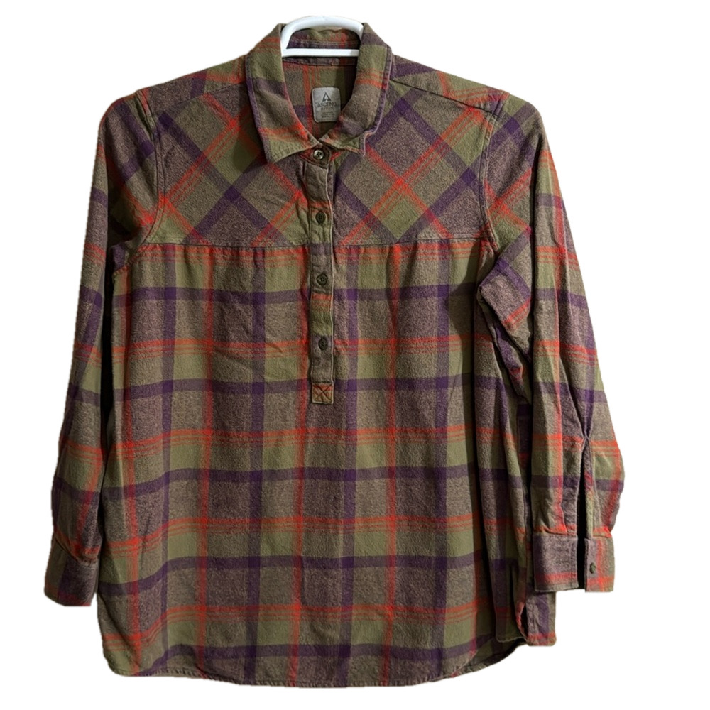 Ascend Plaid Flannel Long-Sleeve Shirt for Ladies